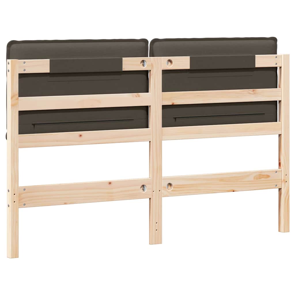 Tapecirano vzglavje z vzglavjem Naravna in svetlo siva 150 cm - slika 6