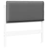 vidaXL Polsterdatud voodiots peaga Valge ja helehall 90 cm Tahke m&auml;nd