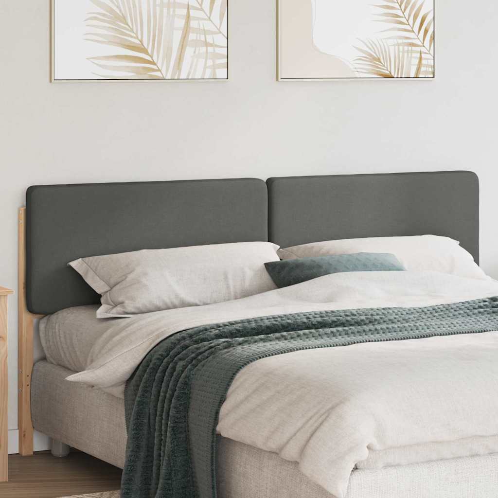 vidaXL Tăblie tapițată Maro și gri deschis 200 cm Lemn de pin masiv