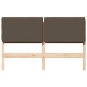 Čalouněné čelo postele s čelo Hnědá a taupe 150 cm - obrázek 4