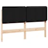 vidaXL Polsterdatud voodiots peaga Pruun ja must 140 cm Tahke m&auml;nd