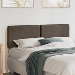 Čalouněné čelo postele s čelo Hnědá a taupe 140 cm - obrázek 1