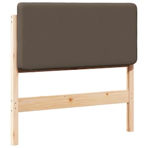 Čalouněné čelo postele Hnědá a taupe 75 cm Masivní borové dřevo - obrázek 2