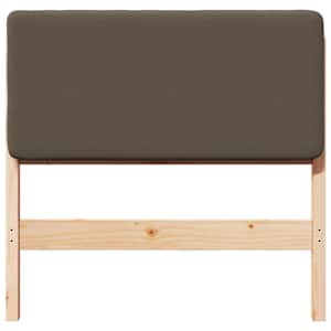 Čalouněné čelo postele Hnědá a taupe 75 cm Masivní borové dřevo - obrázek 4