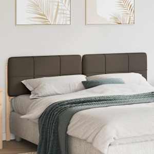 Tapecirano vzglavje Rjava in taupe 180 cm Masivno borovo les