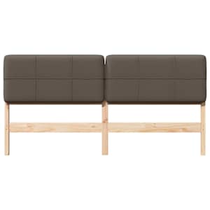 Čalouněné čelo postele s čelo Hnědá a taupe 180 cm - obrázek 4