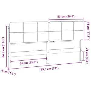 Čalouněné čelo postele s čelo Hnědá a taupe 180 cm - obrázek 13
