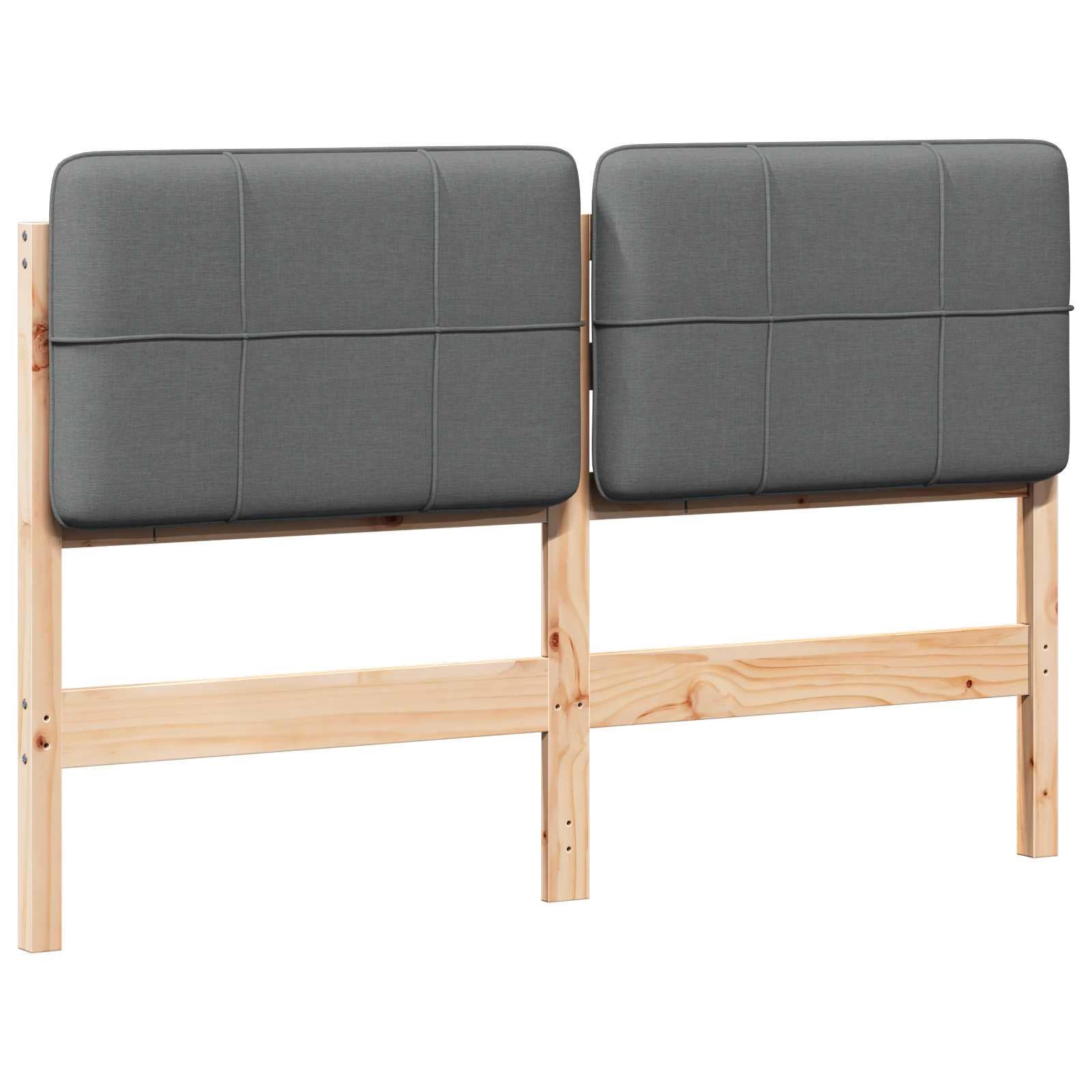 Mīkstināts gultas galvgalis Brūna un gaiši pelēka 150 cm