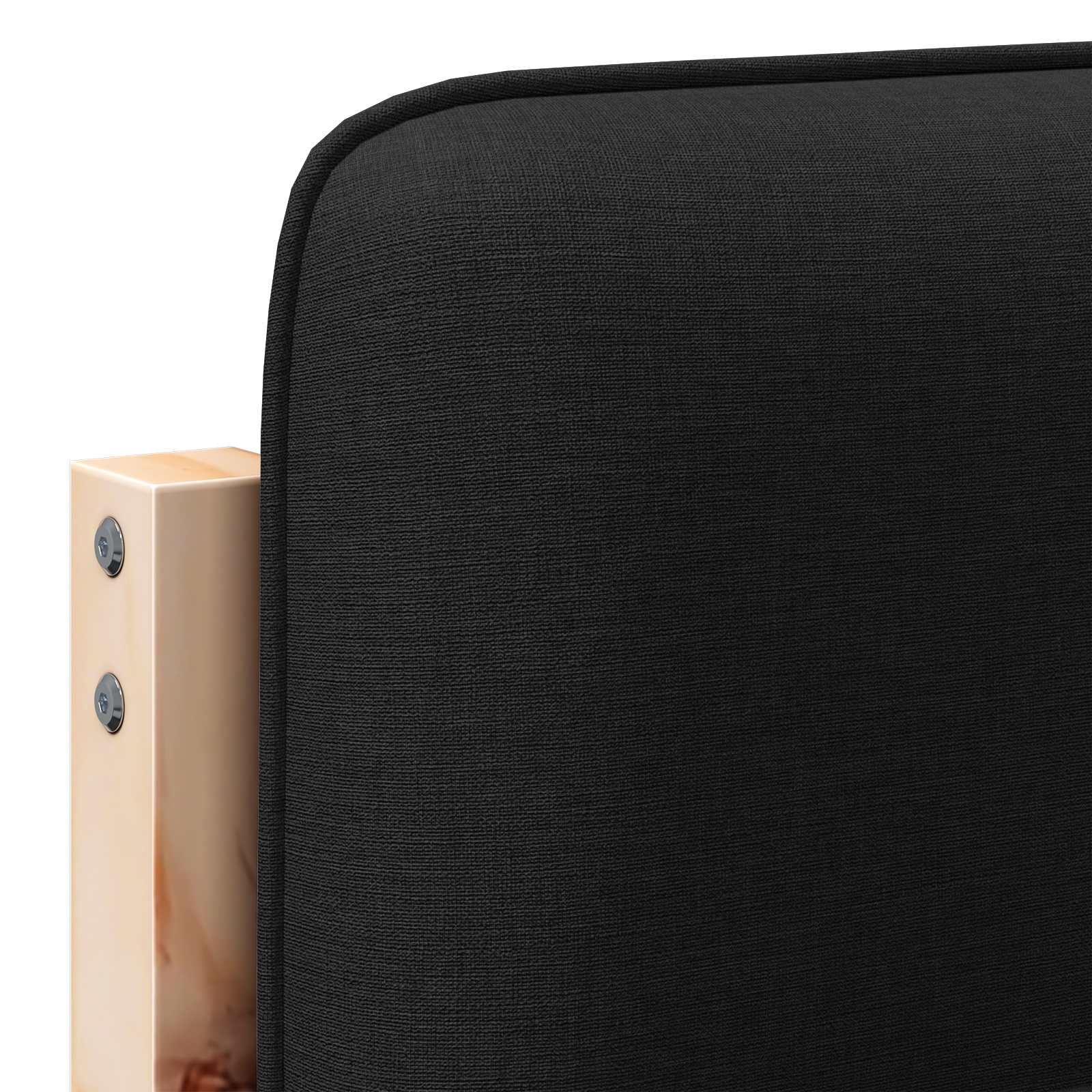 Gestoffeerd hoofdbord Bruin en zwart 150 cm Massief grenenhout image 9