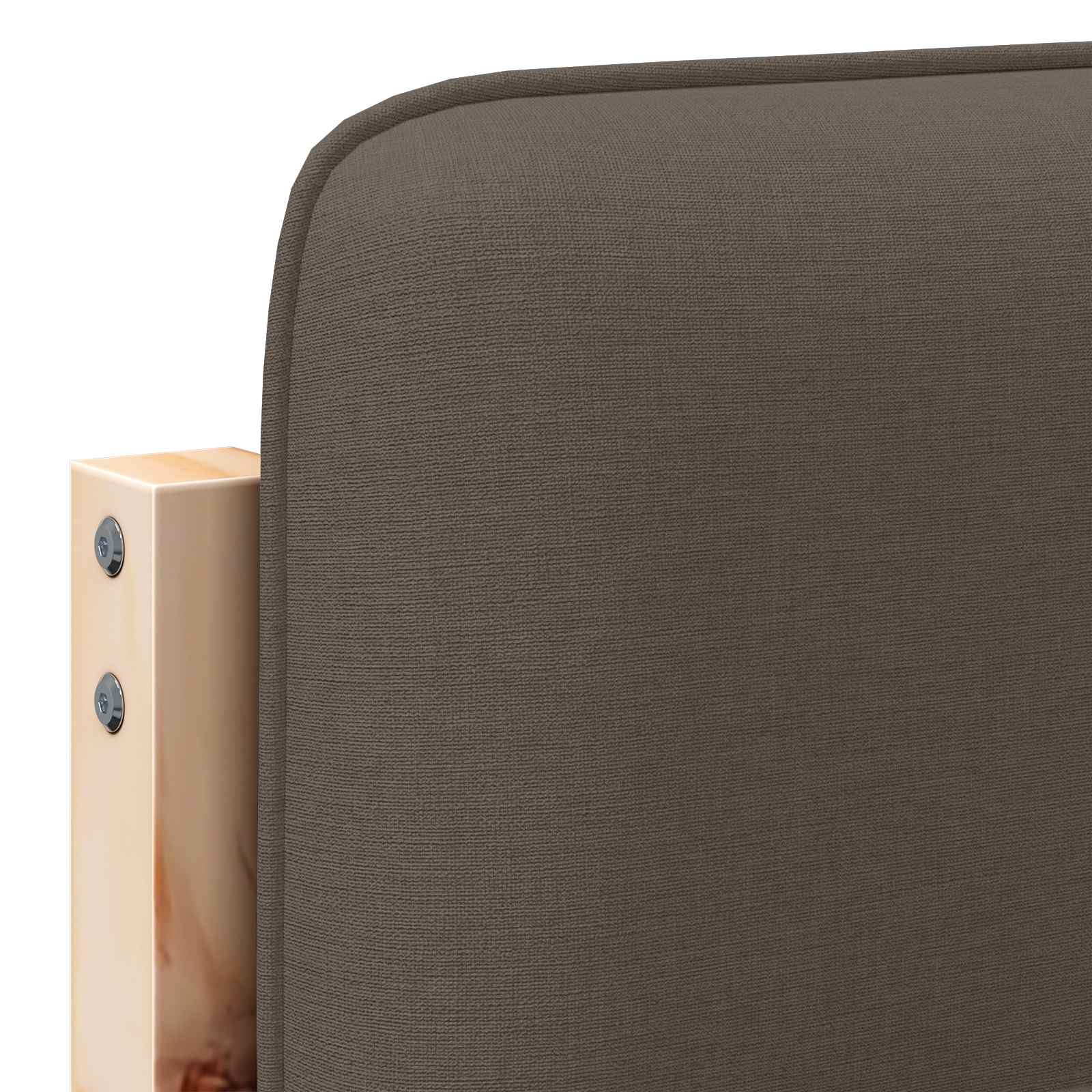 Gestoffeerd hoofdbord Bruin en Taupe 150 cm Massief grenenhout image 9