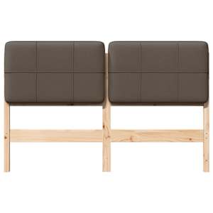 Čalouněné čelo postele s čelo Hnědá a taupe 135 cm - obrázek 4