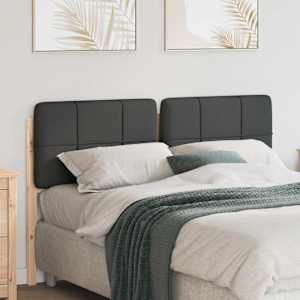 Tapecirano vzglavje z vzglavjem Rjava in temno siva 120 cm