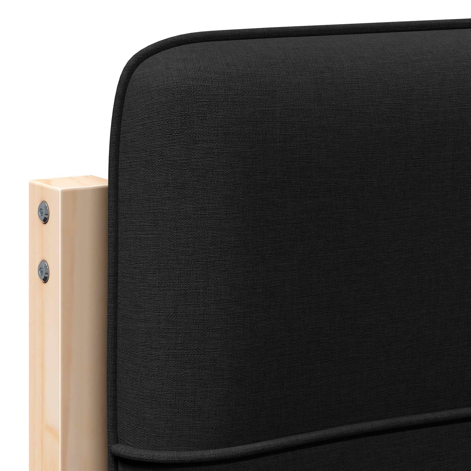 Mīkstināts gultas galvgalis Brūns un melns 80 cm