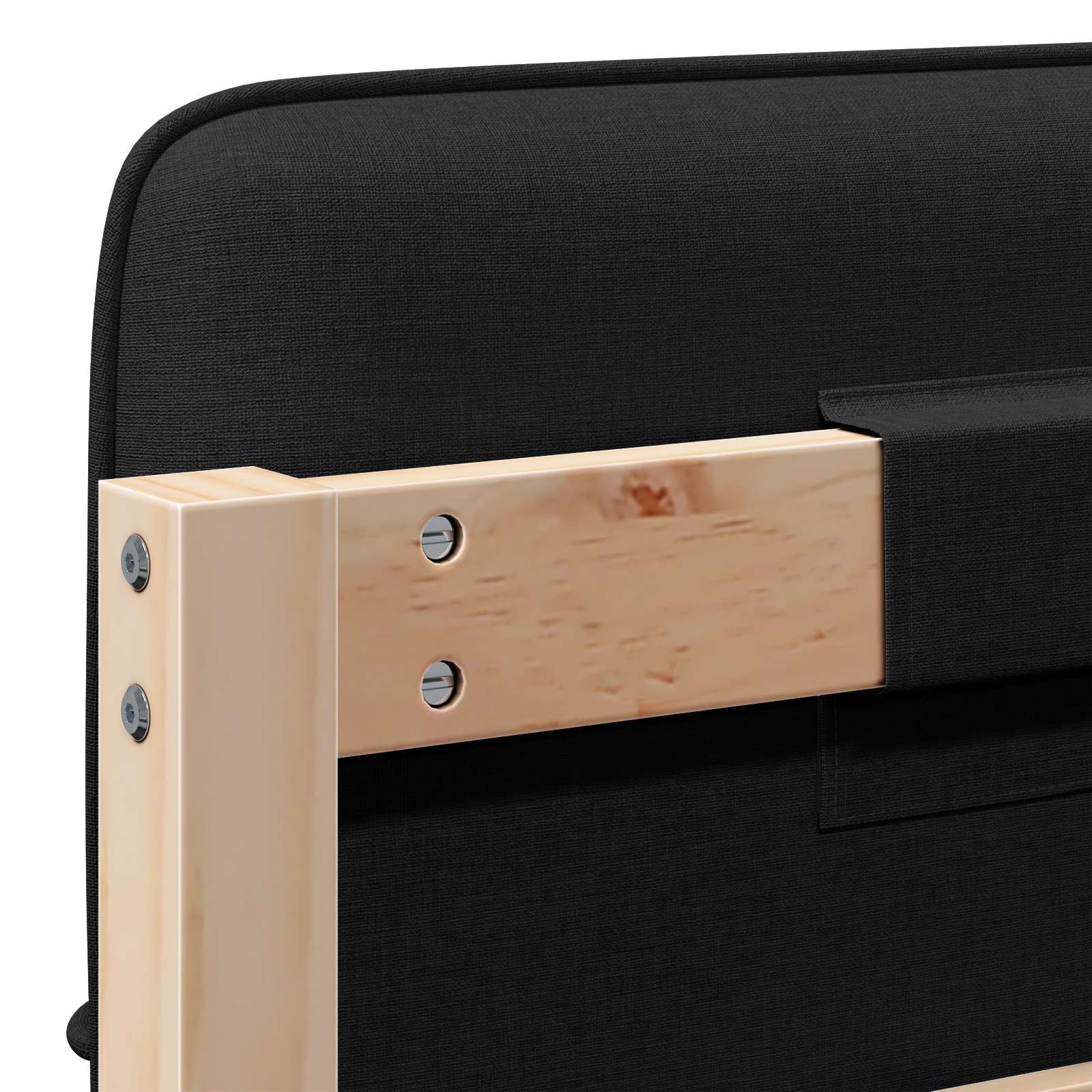 Mīkstināts gultas galvgalis Brūns un melns 80 cm