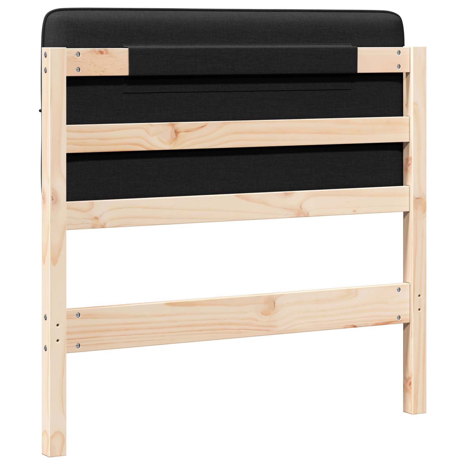 Mīkstināts gultas galvgalis Brūns un melns 80 cm