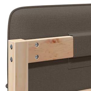 Čalouněné čelo postele Hnědá a taupe 75 cm Masivní borové dřevo - obrázek 10
