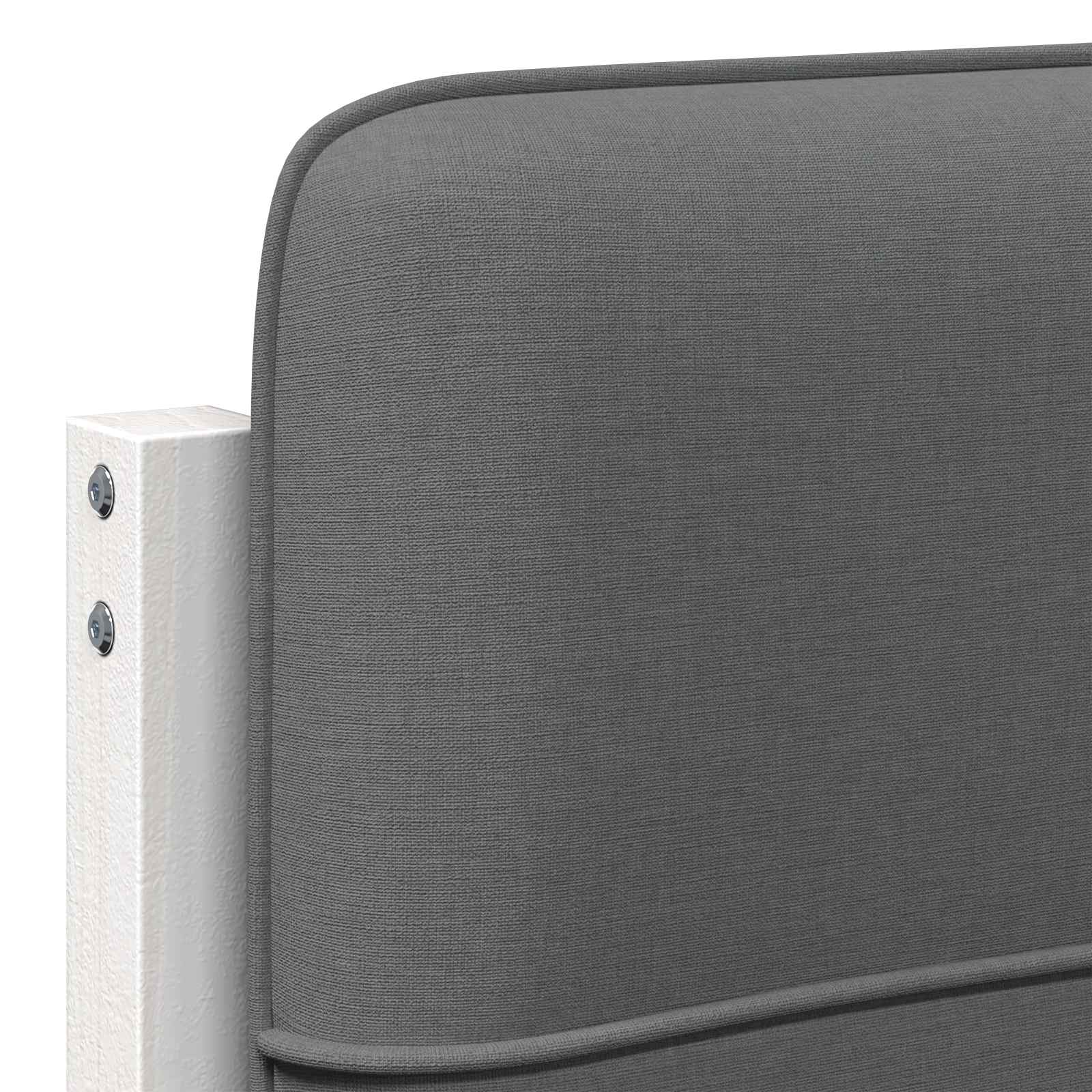 Upholstered headboard white and light gray 75 cm