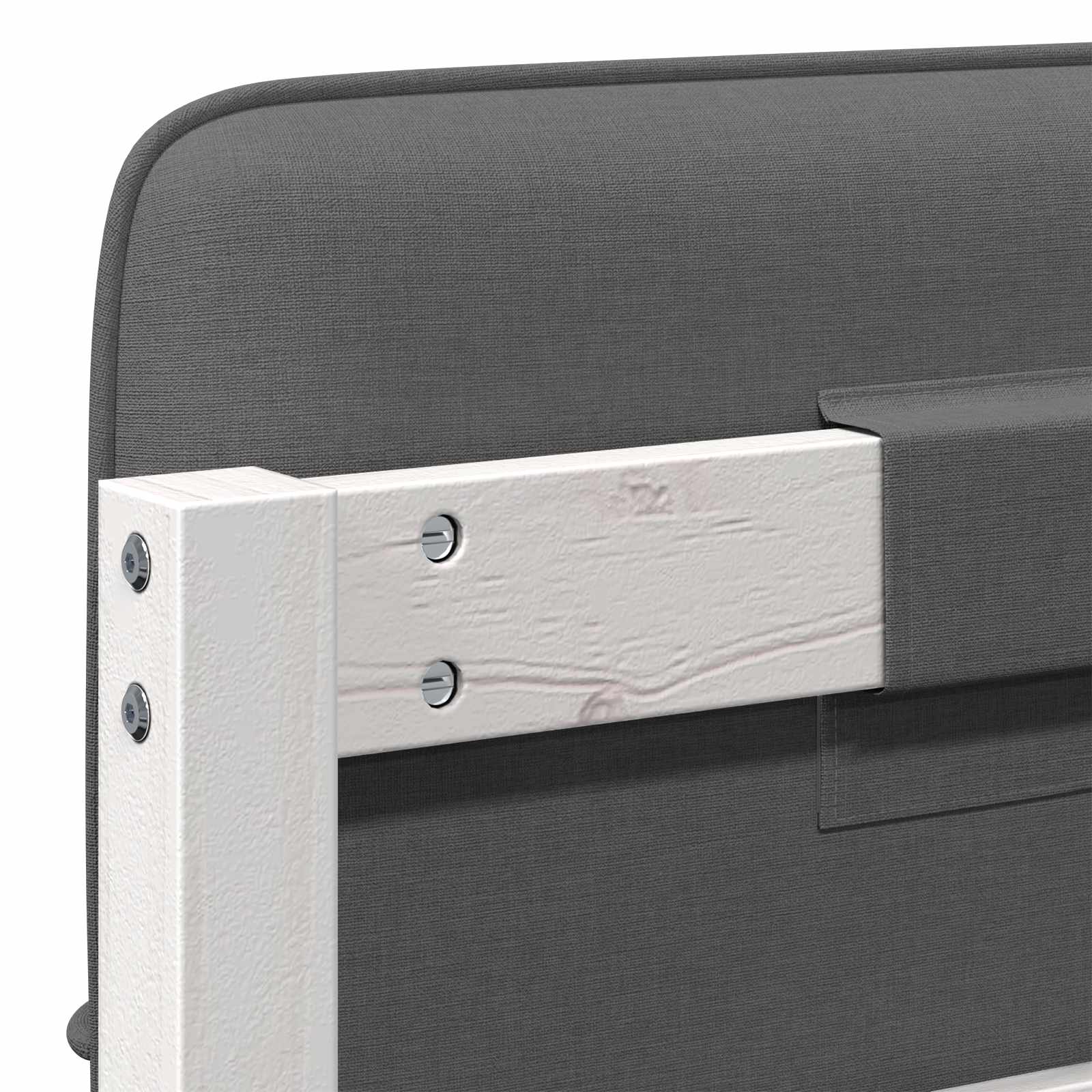 Upholstered headboard white and light gray 75 cm