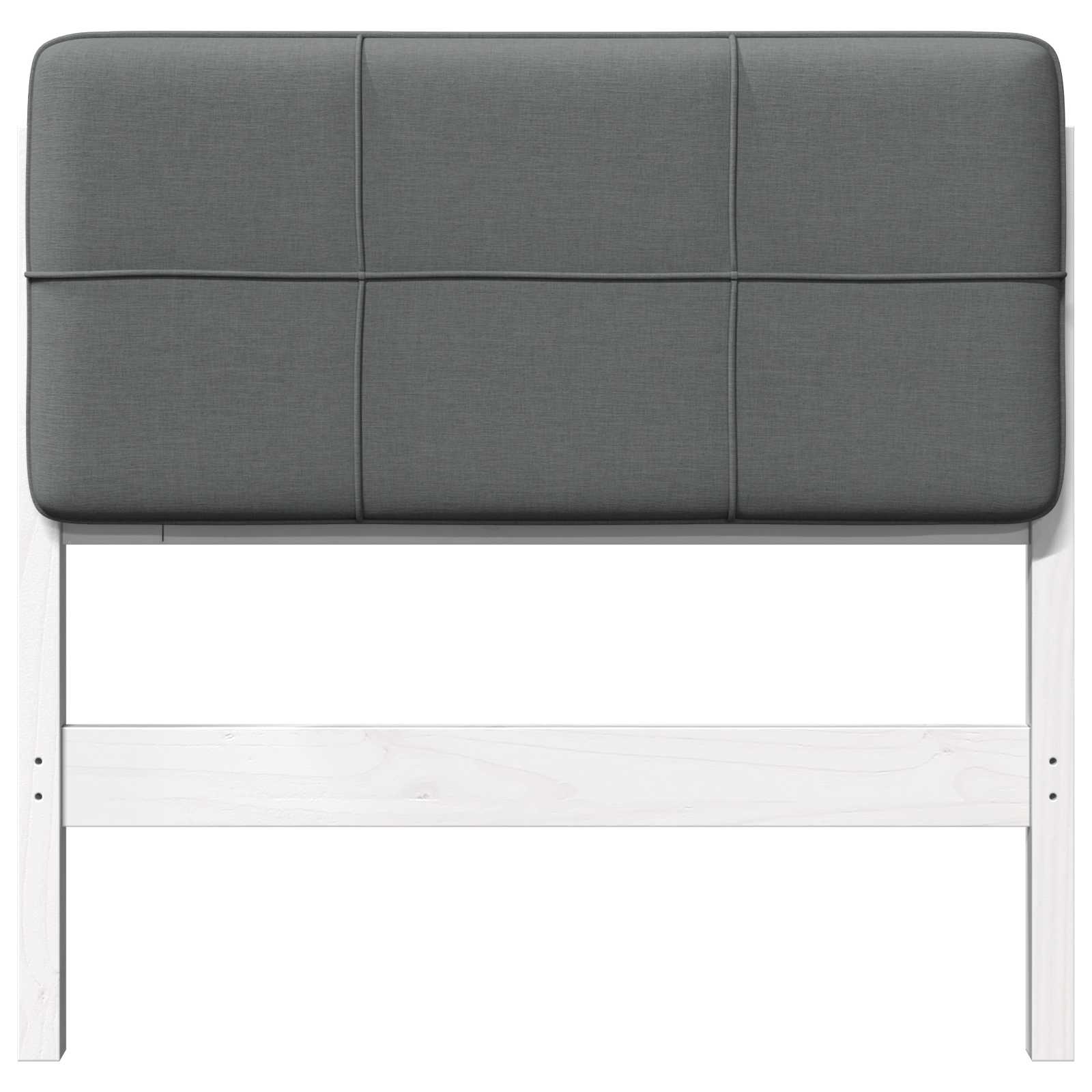 Upholstered headboard white and light gray 75 cm