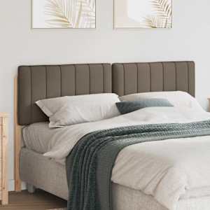 Tapecirano vzglavje Rjava in taupe 160 cm Masivno borovo les