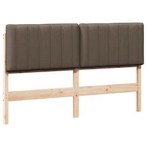 Čalouněné čelo postele s čelo Hnědá a taupe 160 cm - obrázek 2