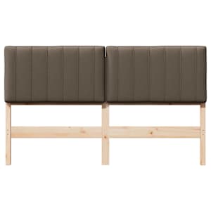Čalouněné čelo postele s čelo Hnědá a taupe 160 cm - obrázek 4