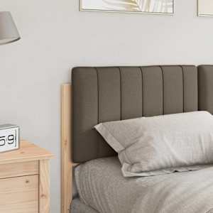 Čalouněné čelo postele s čelo Hnědá a taupe 135 cm - obrázek 3