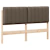vidaXL Polsterdatud voodiots peaga Pruun ja taupe 135 cm Tahke m&auml;nd