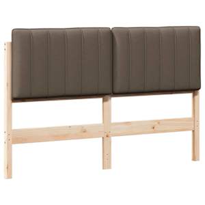 Čalouněné čelo postele s čelo Hnědá a taupe 135 cm - obrázek 2