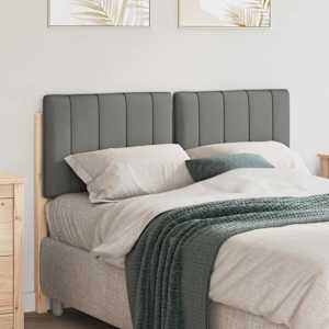 Tapecirano vzglavje z vzglavjem Rjava in svetlo siva 120 cm