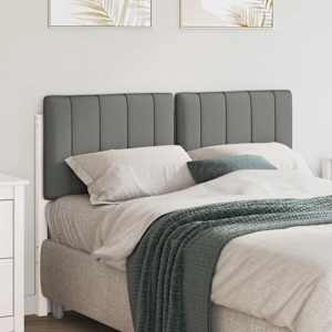 Tapecirano vzglavje z vzglavjem Bela in svetlo siva 120 cm