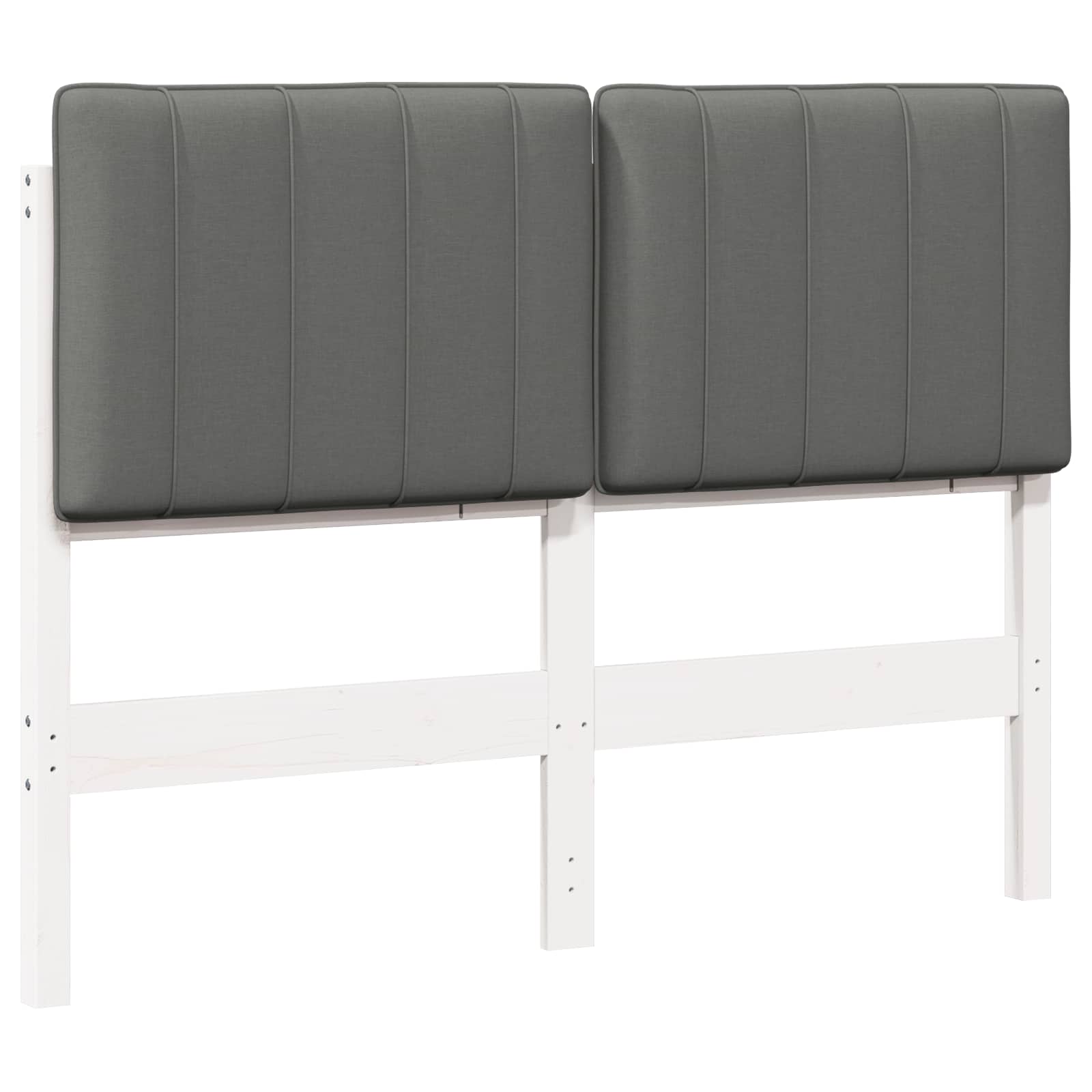 Thumbnail - vidaXL Gepolstertes Kopfteil mit Kopfteil Weiß und Hellgrau 120 cm