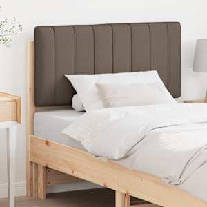 Čalouněné čelo postele Hnědá a taupe 90 cm Masivní borové dřevo - obrázek 1