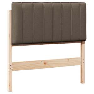 Čalouněné čelo postele Hnědá a taupe 90 cm Masivní borové dřevo - obrázek 2