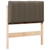 vidaXL Polsterdatud voodiots peaga Pruun ja taupe 80 cm Tahke m&auml;nd