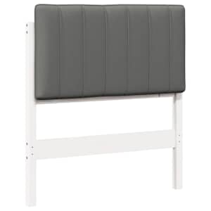 Čalouněné čelo postele s čelo Bílá a světlá šedá 80 cm - obrázek 2