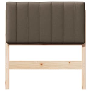 Čalouněné čelo postele Hnědá a taupe 75 cm Masivní borové dřevo - obrázek 4