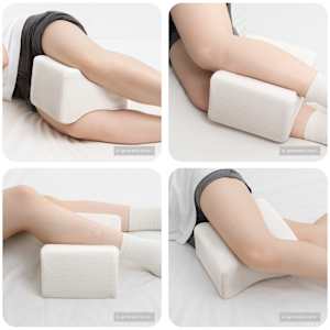 Knee Pillow Bela Spominska pena in poliester 26 x 21,5 x 15 cm