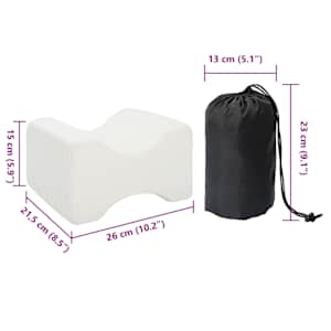 Knee Pillow Bílý Paměťová pěna a polyester 26 x 21,5 x 15 cm - obrázek 10