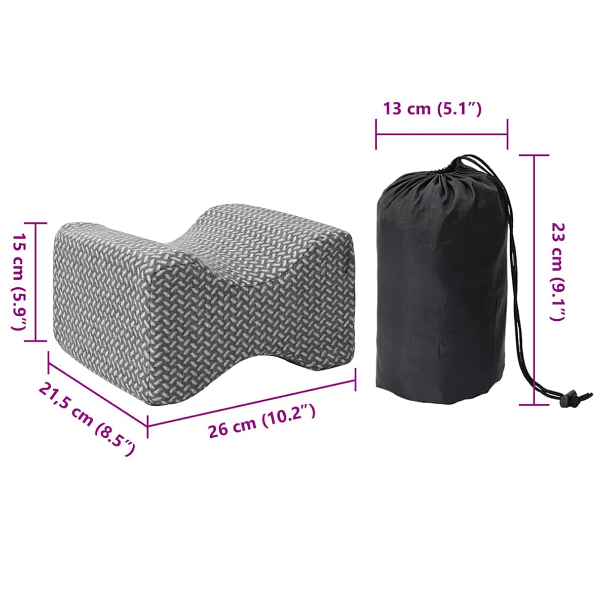 Knæpude Enfarvet 26 x 21,5 x 15 cm Memory Skum - Billede 10