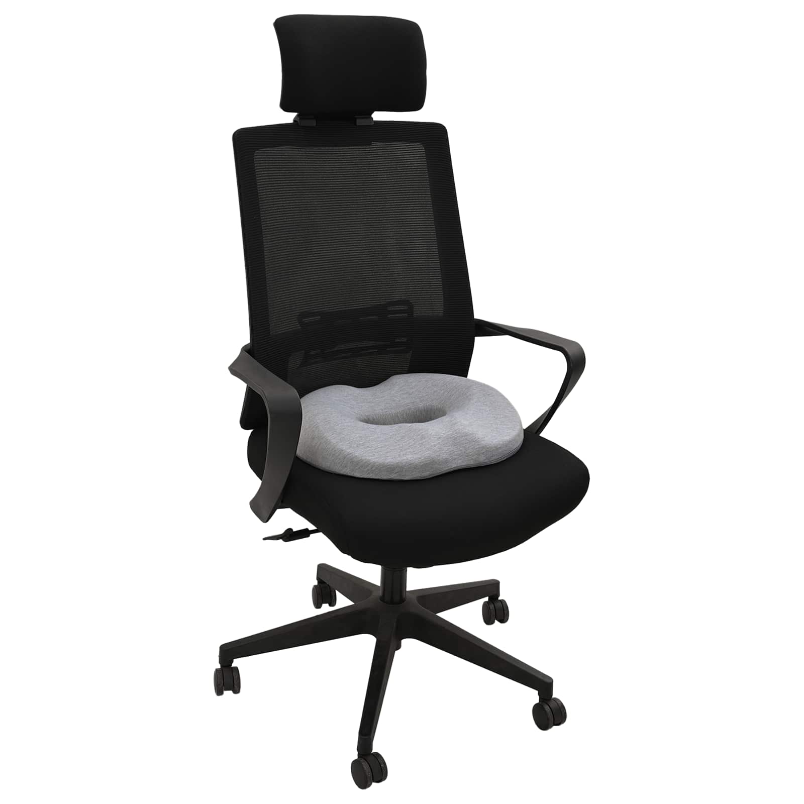 vidaXL Hoofdkussen met kussen Lichtgrijs 42 x 37 x 8 cm Katoen