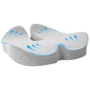 Vzglavnik z blazino Svetlo siva 50 x 43 x 10 cm Bombaž