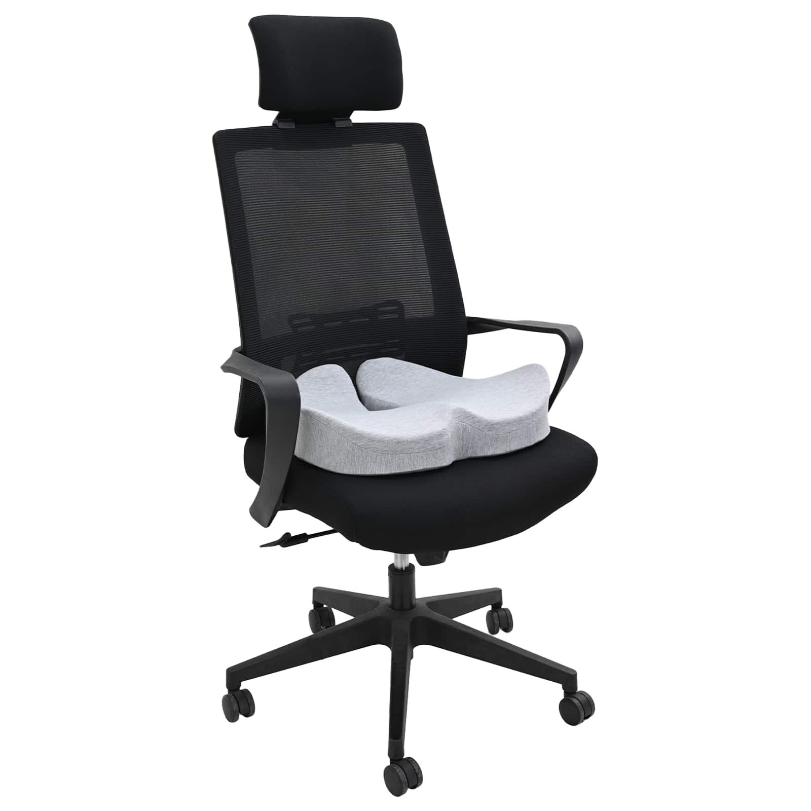 vidaXL Hoofdkussen met kussen Lichtgrijs 50 x 43 x 10 cm Katoen