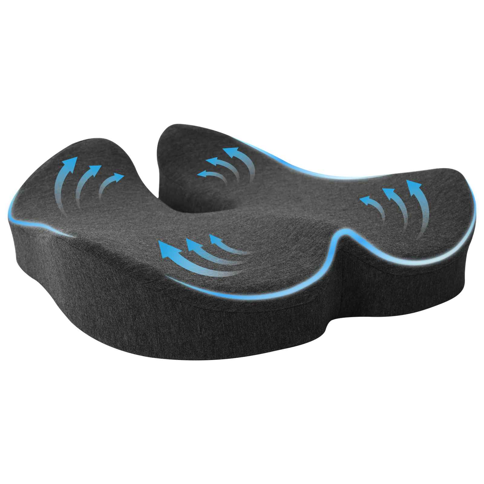 vidaXL Kopfkissen mit Kissen Dunkelgrau 50 x 43 x 10 cm Baumwolle