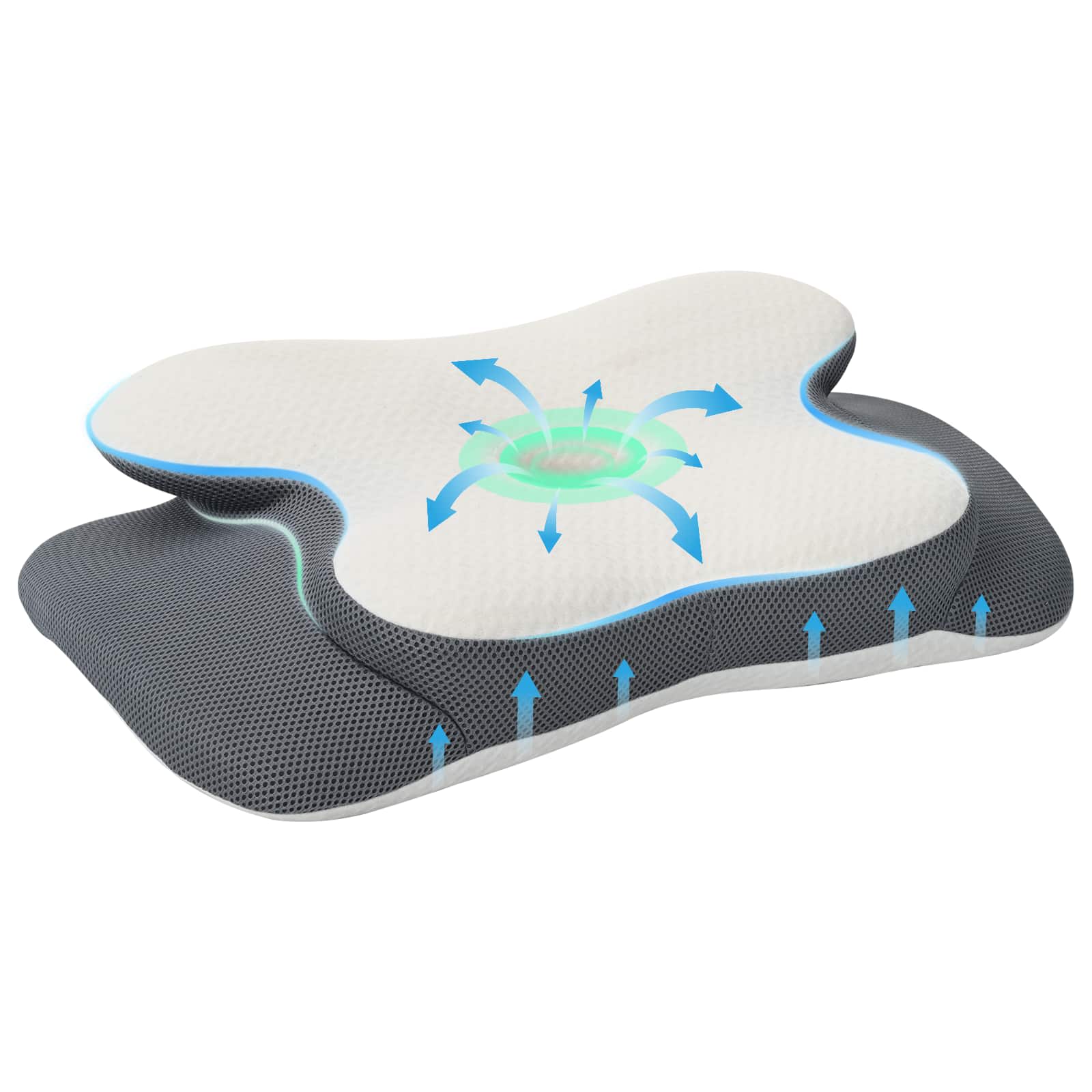 Thumbnail - vidaXL Kopfkissen mit Kissen Weiß 60 x 37 x 13 cm Polyester