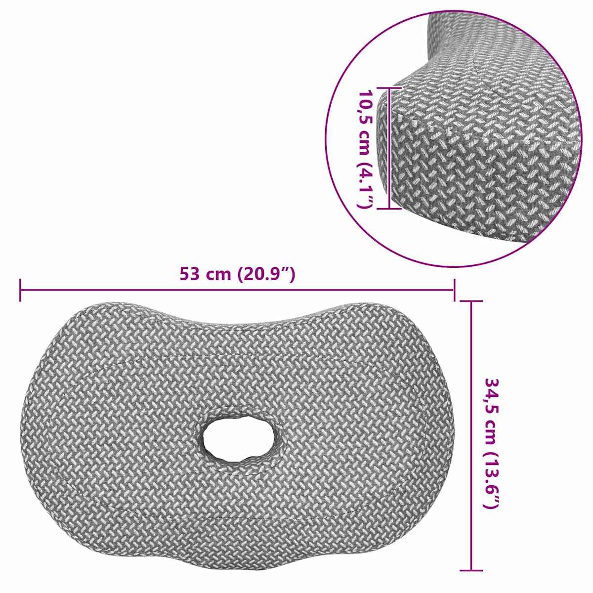 Nakkepude Memory Skum 53 x 34,5 x 10,5 cm - Billede 11
