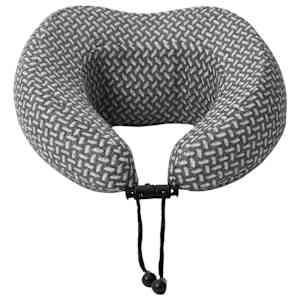 Cestovní krční polštář Šedý 30 x 28 x 14 cm Polyester - obrázek 4