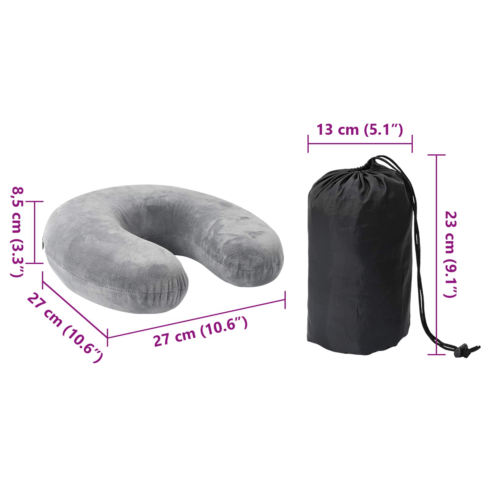 Pernă cu pernă Gri 27 x 27 x 8,5 cm Catifea [11]