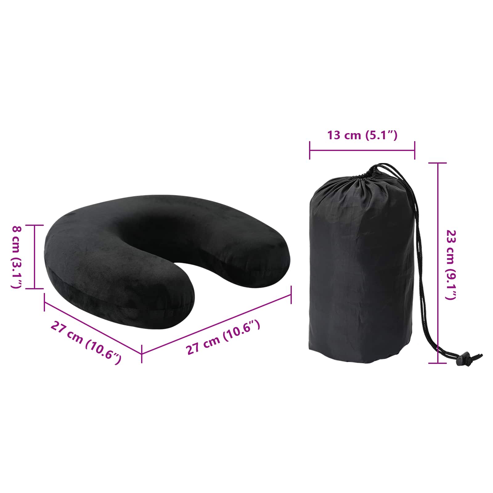 Pernă cu pernă Negru 27 x 27 x 8 cm Catifea [11]