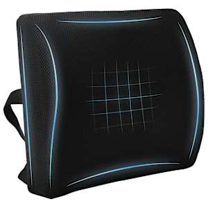 Poglavni vzglavnik Črna 35,5 x 30 x 12 cm Spominska pena